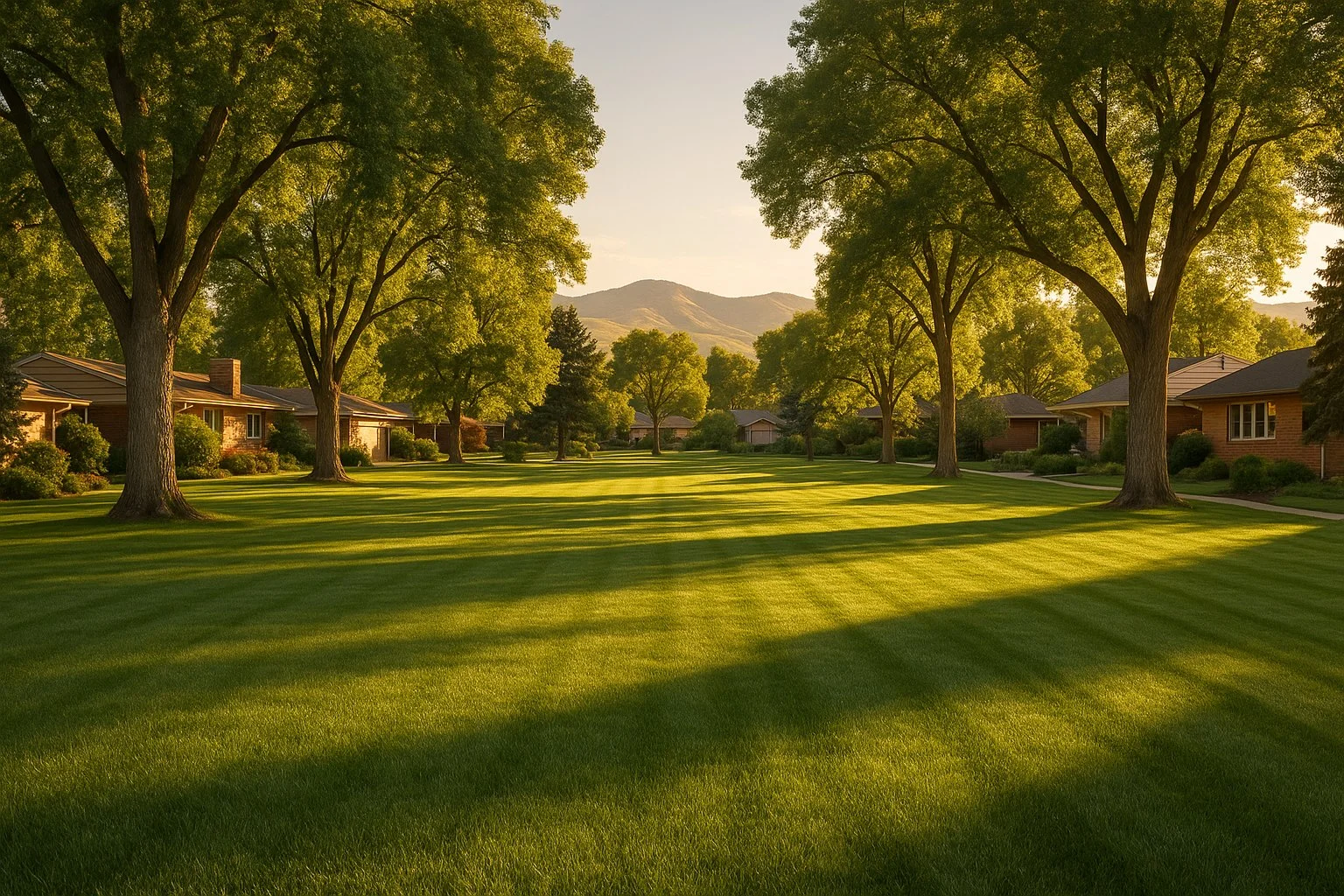 Established neighborhood lawn in Lakewood, Jefferson County