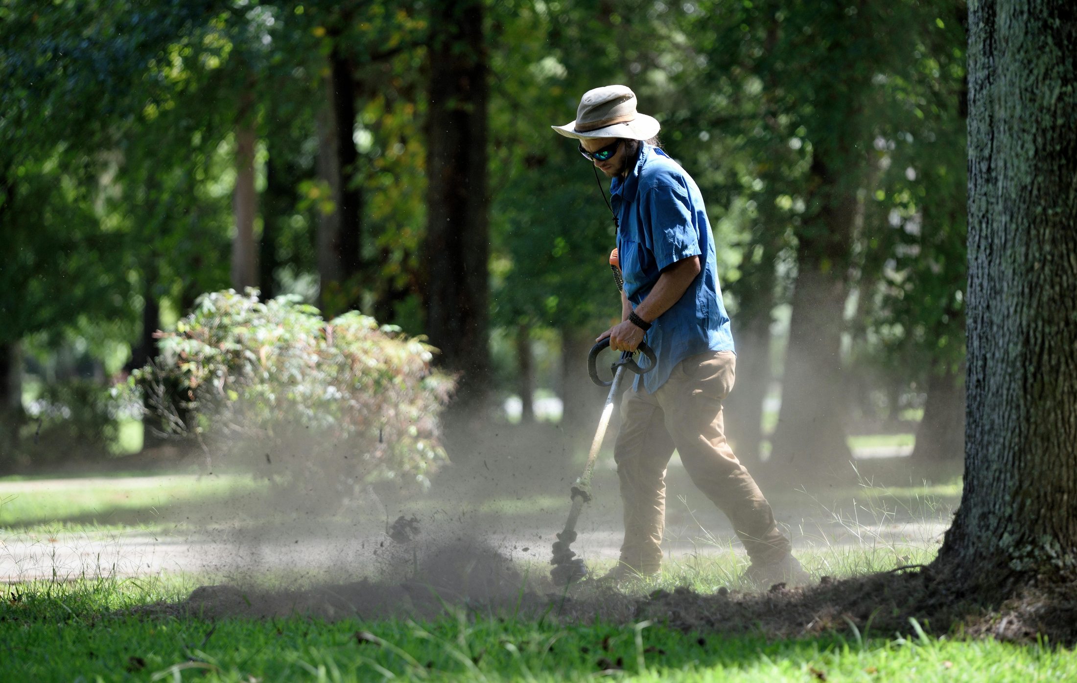 Denver landscaping crew assessing residential property for free quote